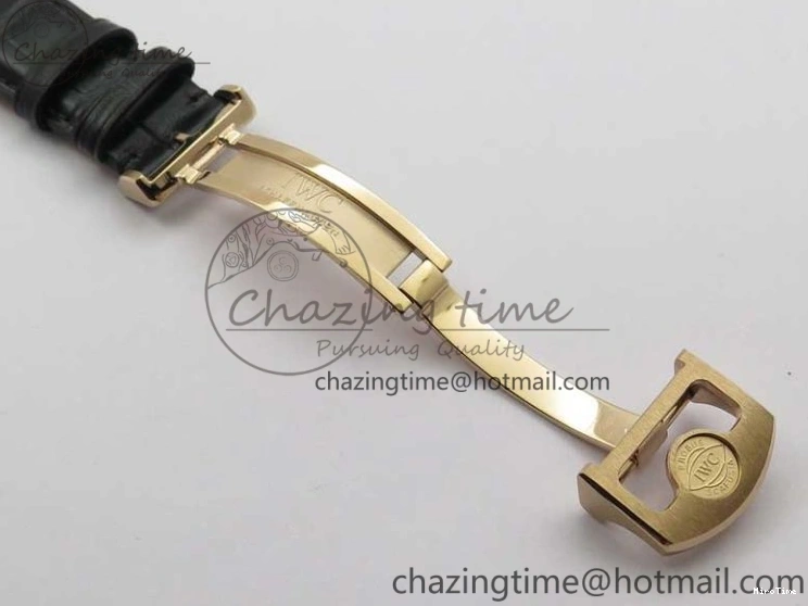 MIROTIME 0129 Elegant Portugieser Perpetual Calendar IW503302 RG V9F 1:1 Best Edition Gray Dial on Black Leather Strap A 7096